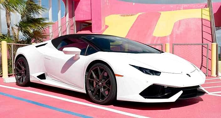 rent lamborghini huracan spyder white