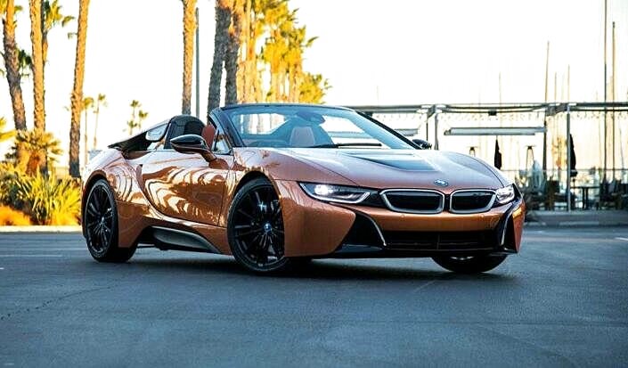 BMW I8 Roadster 2019 Gold rent in Los Angeles