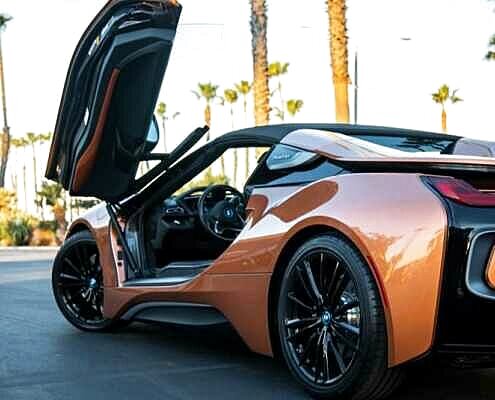 BMW I8 Roadster 2019 Gold rent in Los Angeles