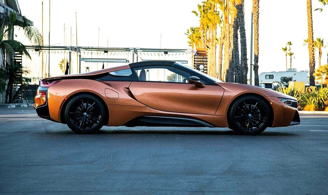 BMW I8 Roadster 2019 Gold rent in Los Angeles