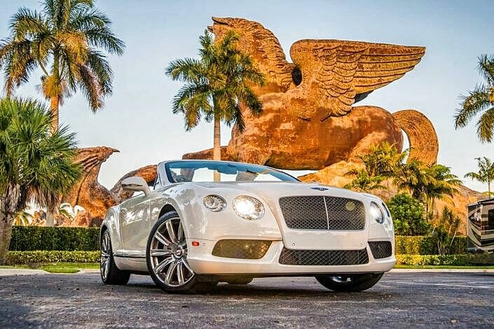 Rent Bentley Continental GT White in Los Angeles