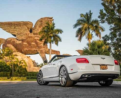 Rent Bentley Continental GT White in Los Angeles