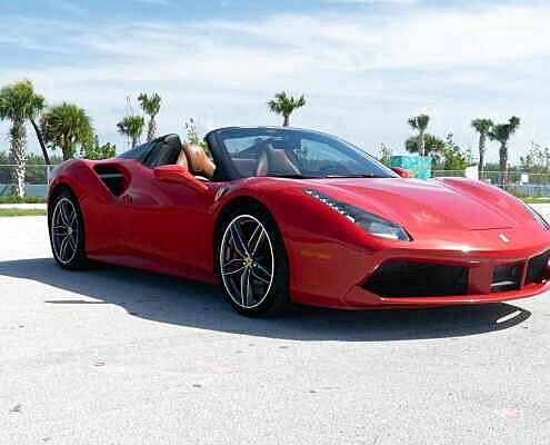 Rent Ferrari 488 Spider Red in Los Angeles 1