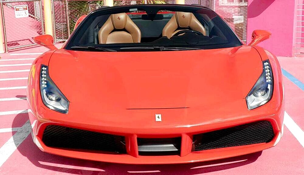 Rent Ferrari 488 Spider Red in Los Angeles 2