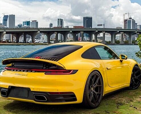 Rent a Porsche 911 Yellow 2022 in Los Angeles