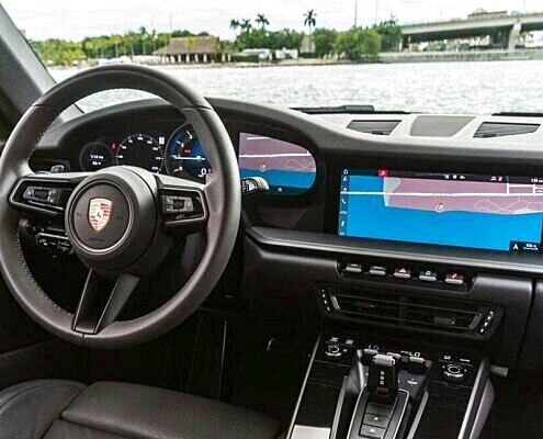 Porsche 911 Yellow 2022 Interior 2