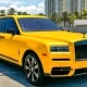 Yellow Rolls-Royce Cullinan Rental in Miami 3