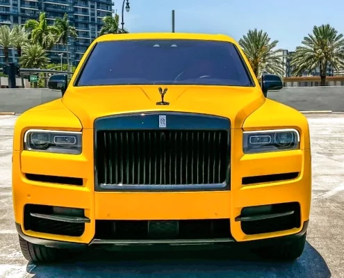 Yellow Rolls-Royce Cullinan Rental in Miami